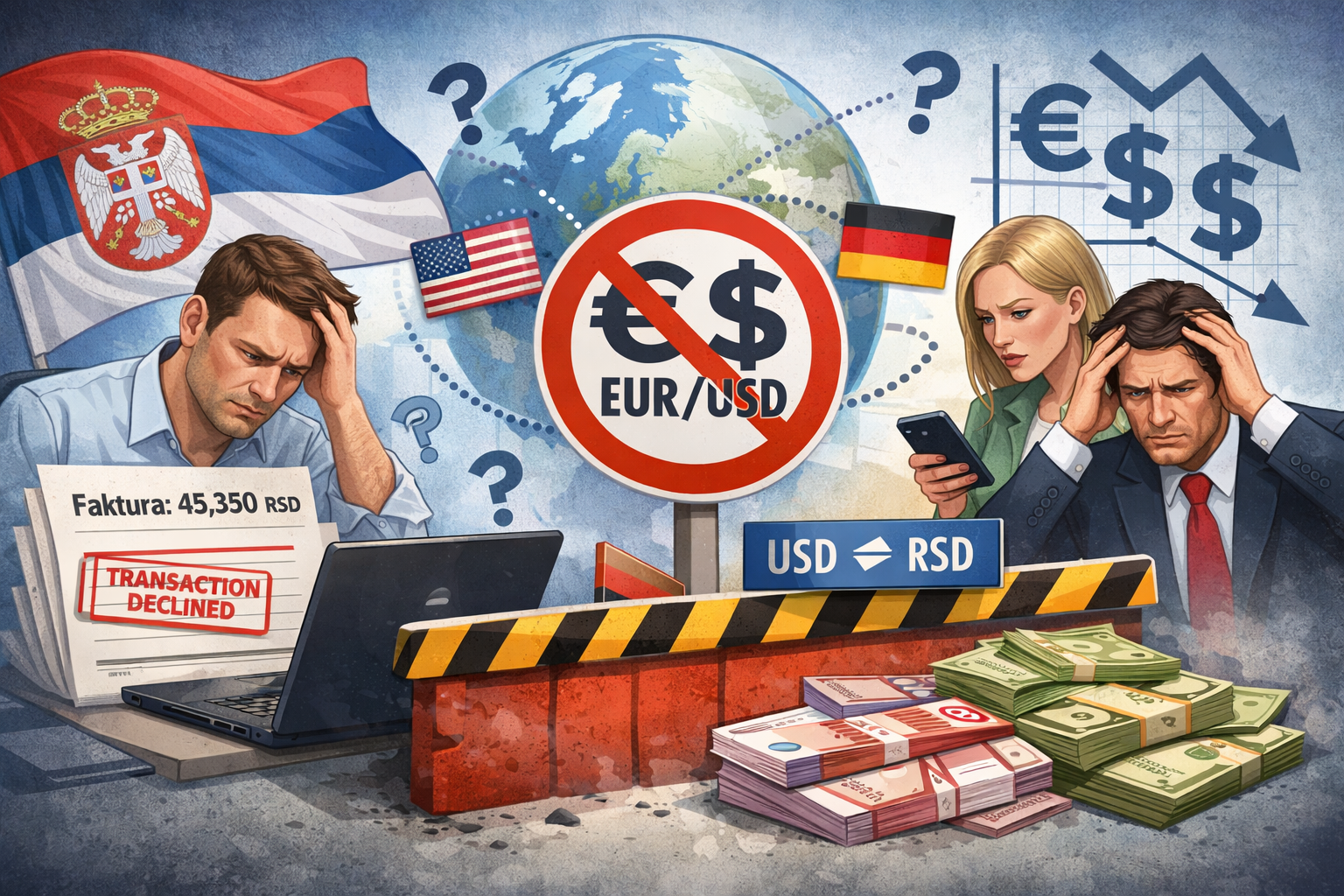 Naplata eur i usd srbija